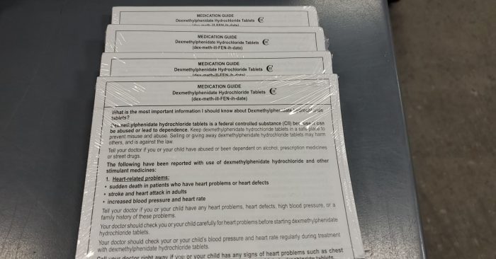 Folded Medication guide pads
